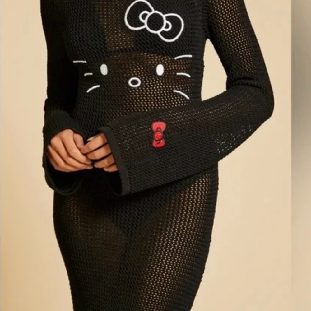 Forever 21 Black Hello Kitty Swim Coverup